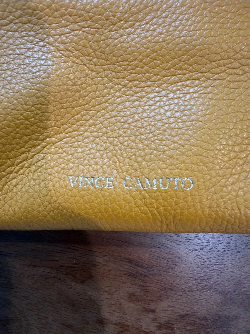 Vince Camuto Bright Mustard Yellow Leather Crossbody with Tassel *EUC*